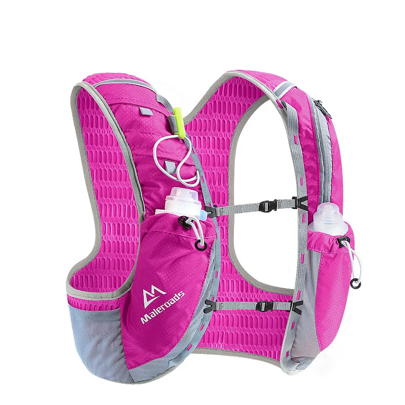 Veste Running Réfléchissante Avec Porte-Bouteille 1L – Gilet Hydratation Running Vélo, Homme/Femme