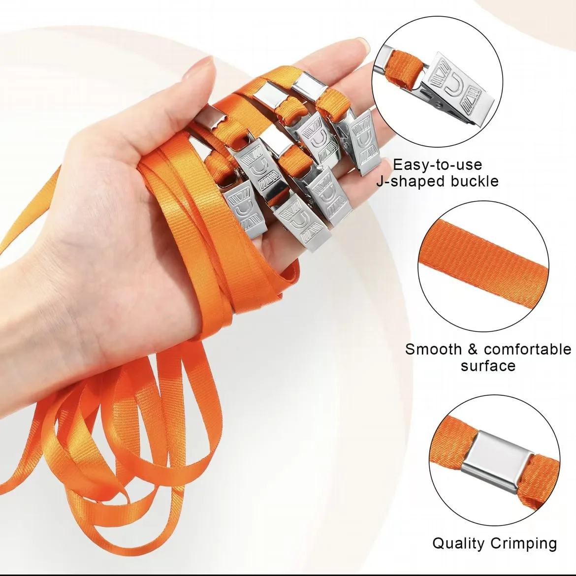 Wholesale Transparent PVC Jacquard ID Card Holder Lanyard with Hook Eco-Friendly & Lightweight preview 2