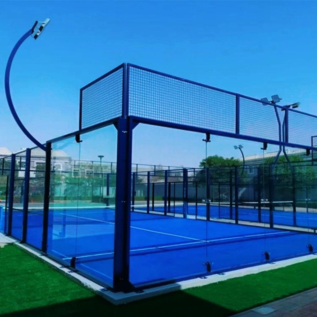 Super Panoramic Padel Court Complete Set Equipment for Clubs Hotels and Professional Competitions