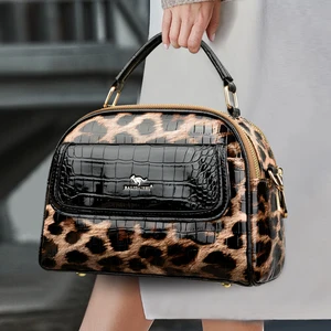New Luxury Leopard-print Design Women's Handbag Custom Purse High Quality Crossbody Bag Made in China Brand Shoulder Bags