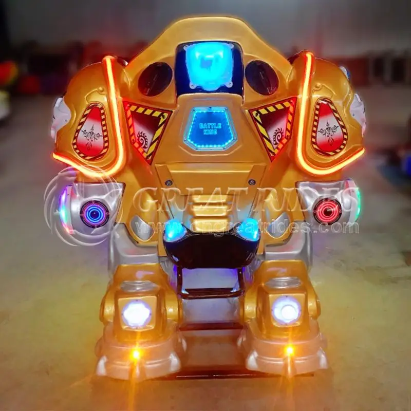 Coin Operated Remote Control Battery Battle king Toy Robot With Fighting Mode Iron Man Walking Robot for Sale