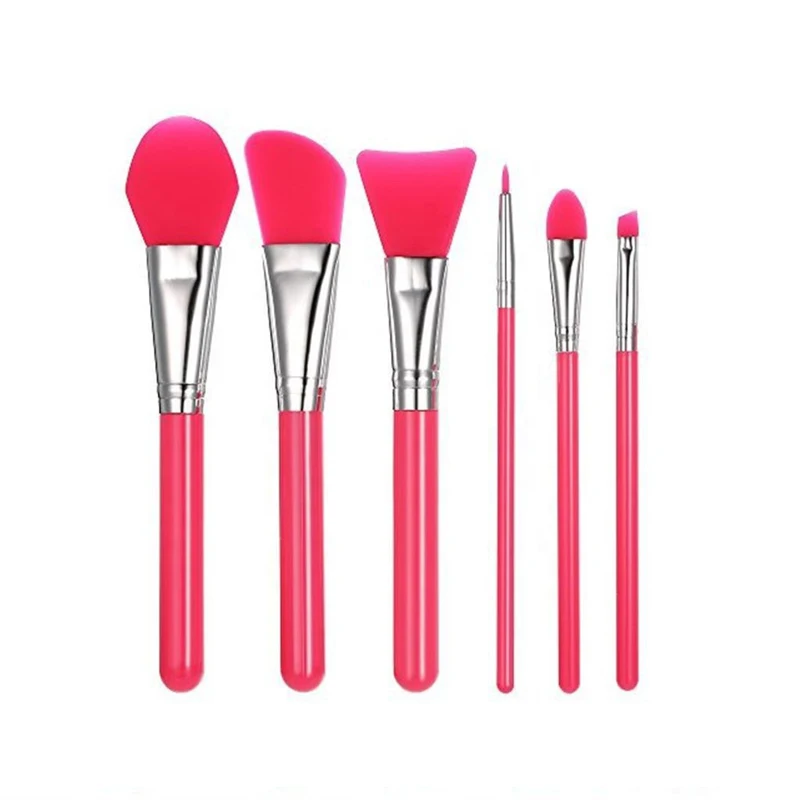 China Supplier Customized 7-piece Makeup Brush Set Silicone Makeup make up set brush