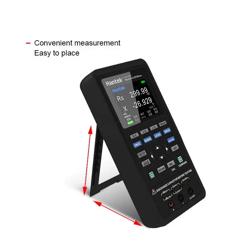 Hantek Digital Handheld LCR Meter 1833C Portable Digital Bridge LCR Inductance Capacitance Resistance Tester 100Khz