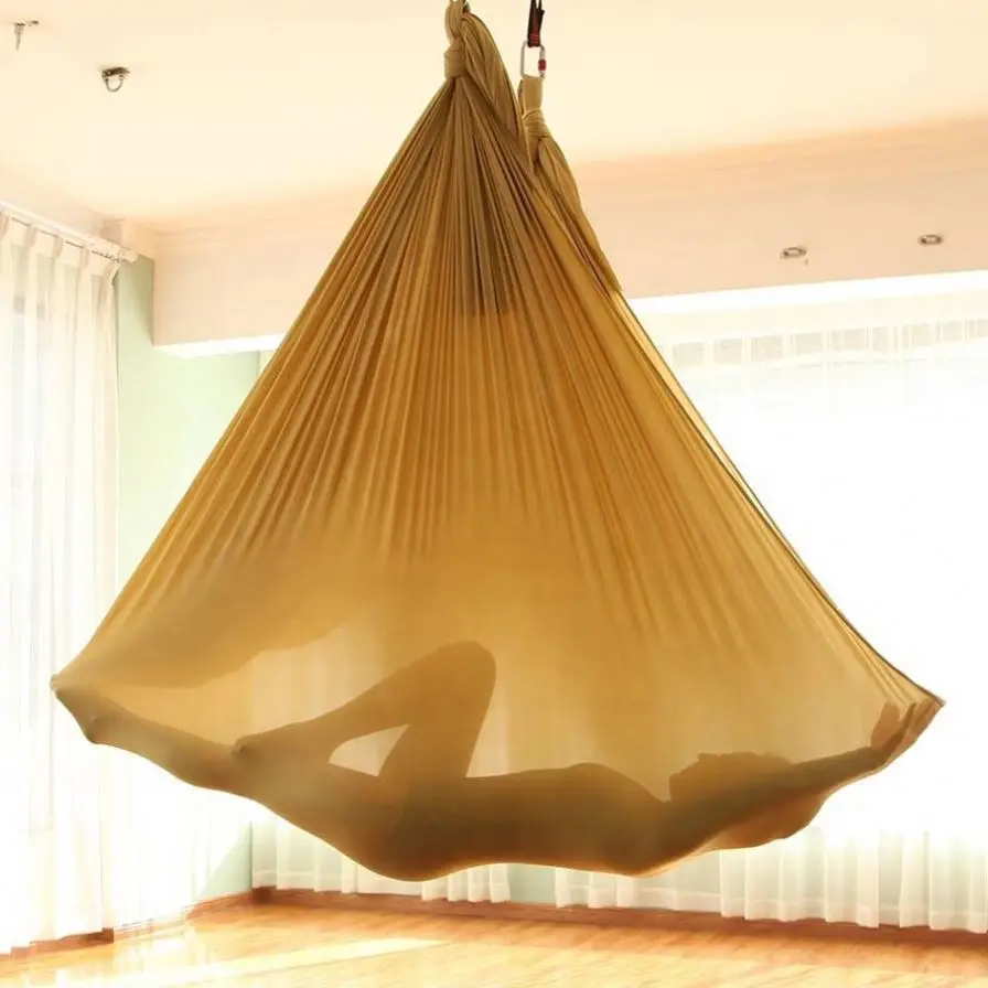 Details about   Aerial Yoga Hammock 5.5 Yards Premium Silk Fabric Swing For Antigravity Turquois 