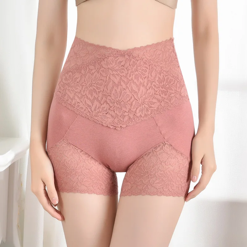 Seamless Body Shaping Panties High Waist Lace Abdomen Briefs 