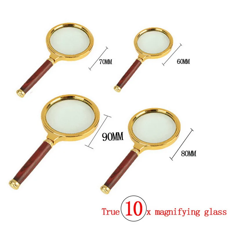 handheld 10x magnifying glass portable magnifier