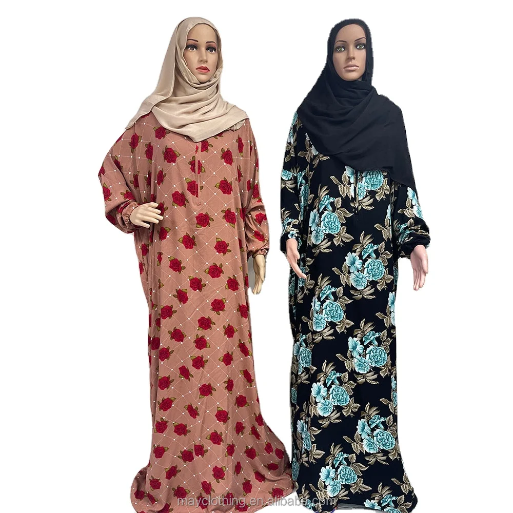 Mc 1648 High Quality Modest Islamic Clothing Long Prayer Dress Abaya Women Muslim Dress Jilbab