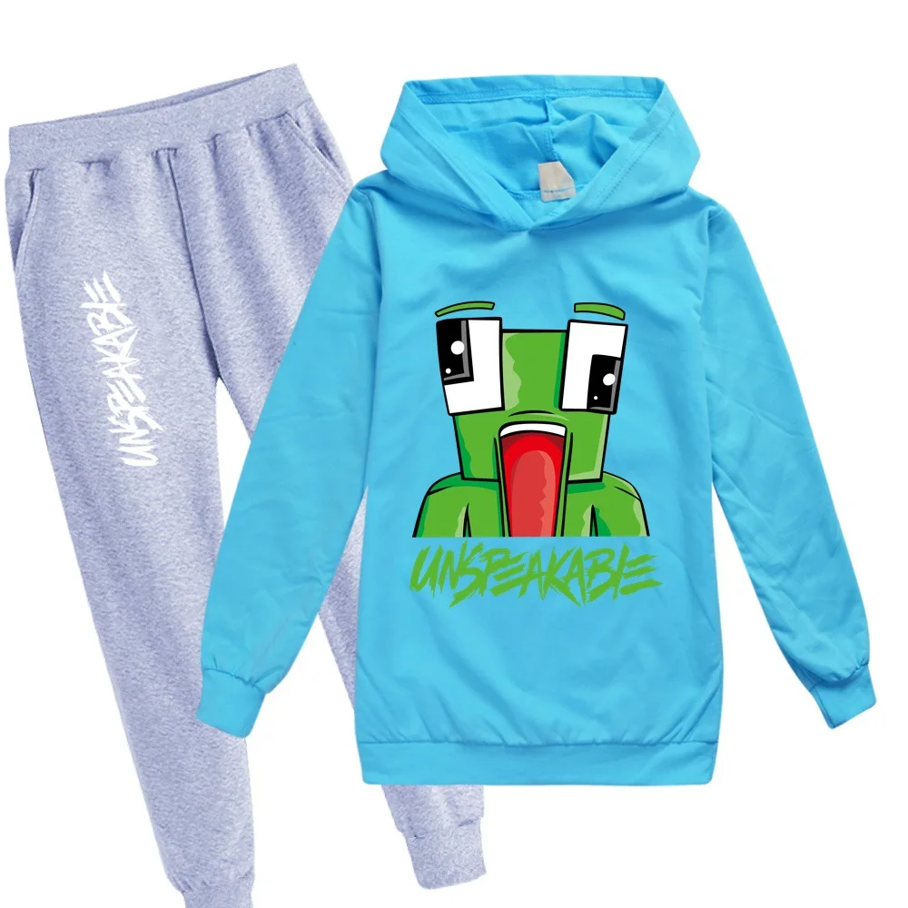 Unspeakable Merch Kids Hoodie and Pants for Boys and Girls Sport Tracksuit 