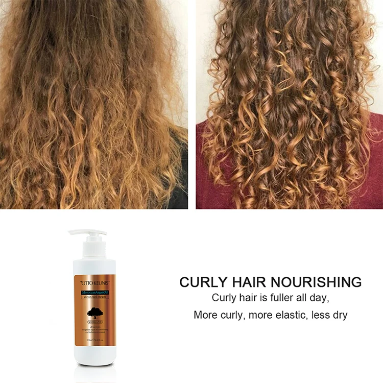 Private Label Argan Oil African Soft Hair Care Elixir Wigs Curly Frizz Control Curl Cream for Wig