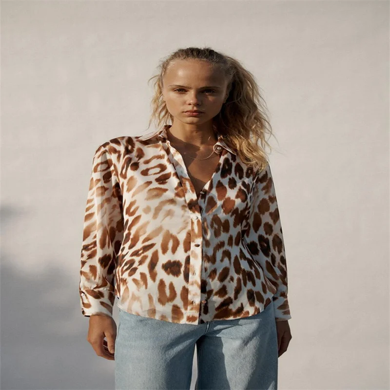 Blusa De Manga Larga Con Estampado De Animales Para Mujer,Camisa Con  Botones A La Moda,2022 - Buy Blusas De Las Mujeres,Mujer Camisas,Blusas Y  Blusas Product on Alibaba.com