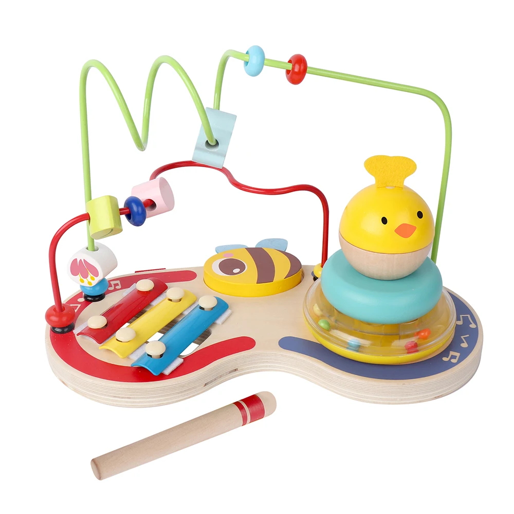Montessori Wooden Bead Maze Puzzle Early Learning Educational Toy for ...