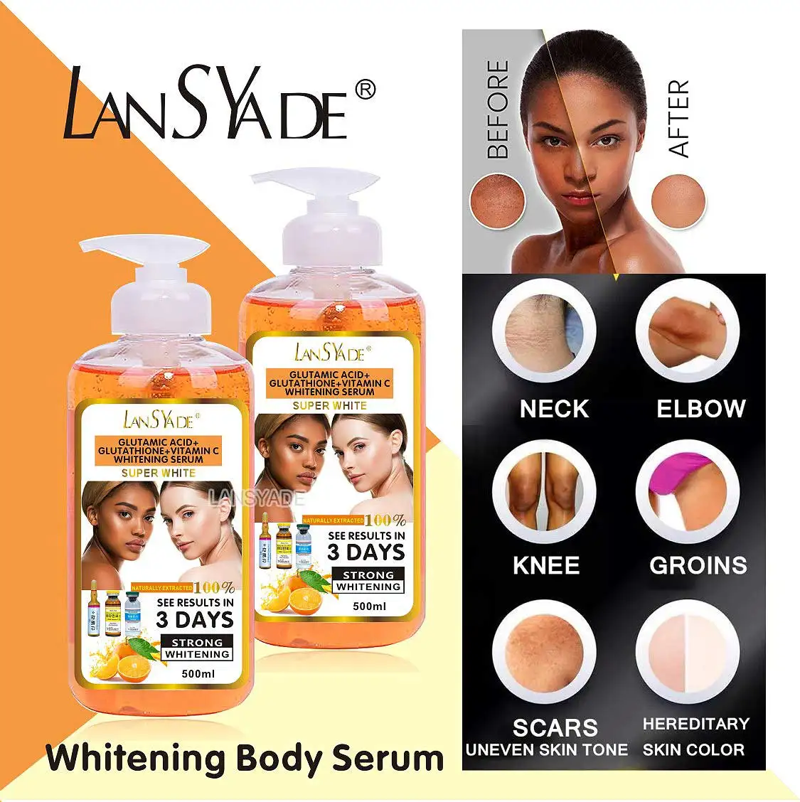Private Label Vitamin C Serum for Skin Brightening & Whitening