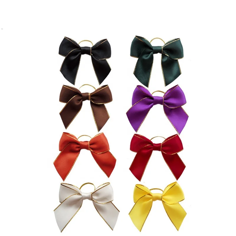 Pretied Handmade Ribbon Silk Bows With Elastic Strech Loops - Buy ...