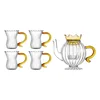 [1 pot + 4 cups] 600ml crown pot + 100ml tea cup