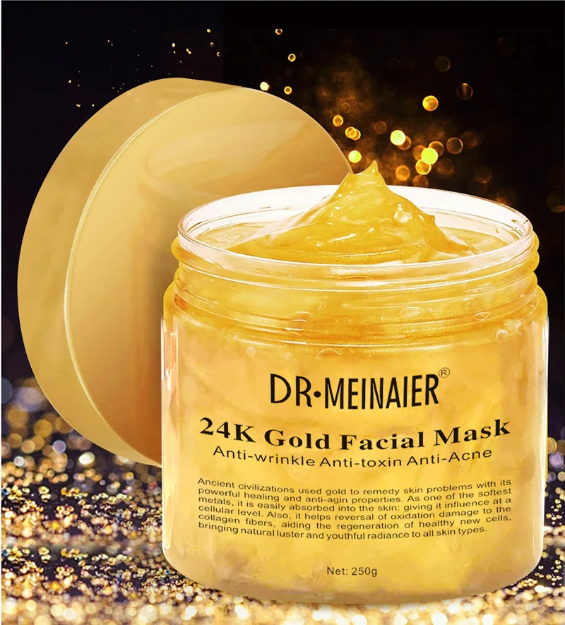 Natural Anti Aging Whitening Organic 24k Gold Mask Collagen Peeling
