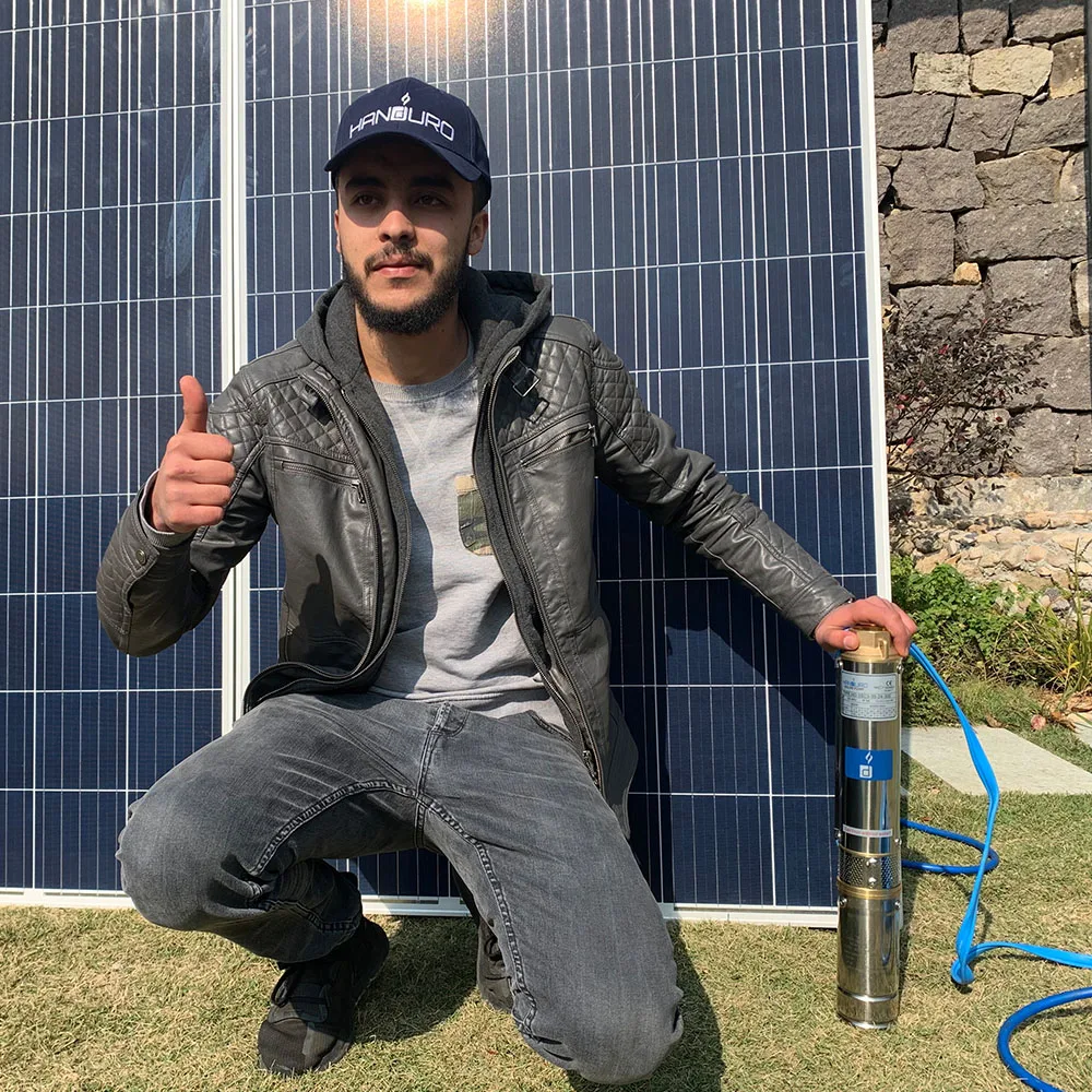 1hp бесщеточный Солнечный винтовой водяной насос для