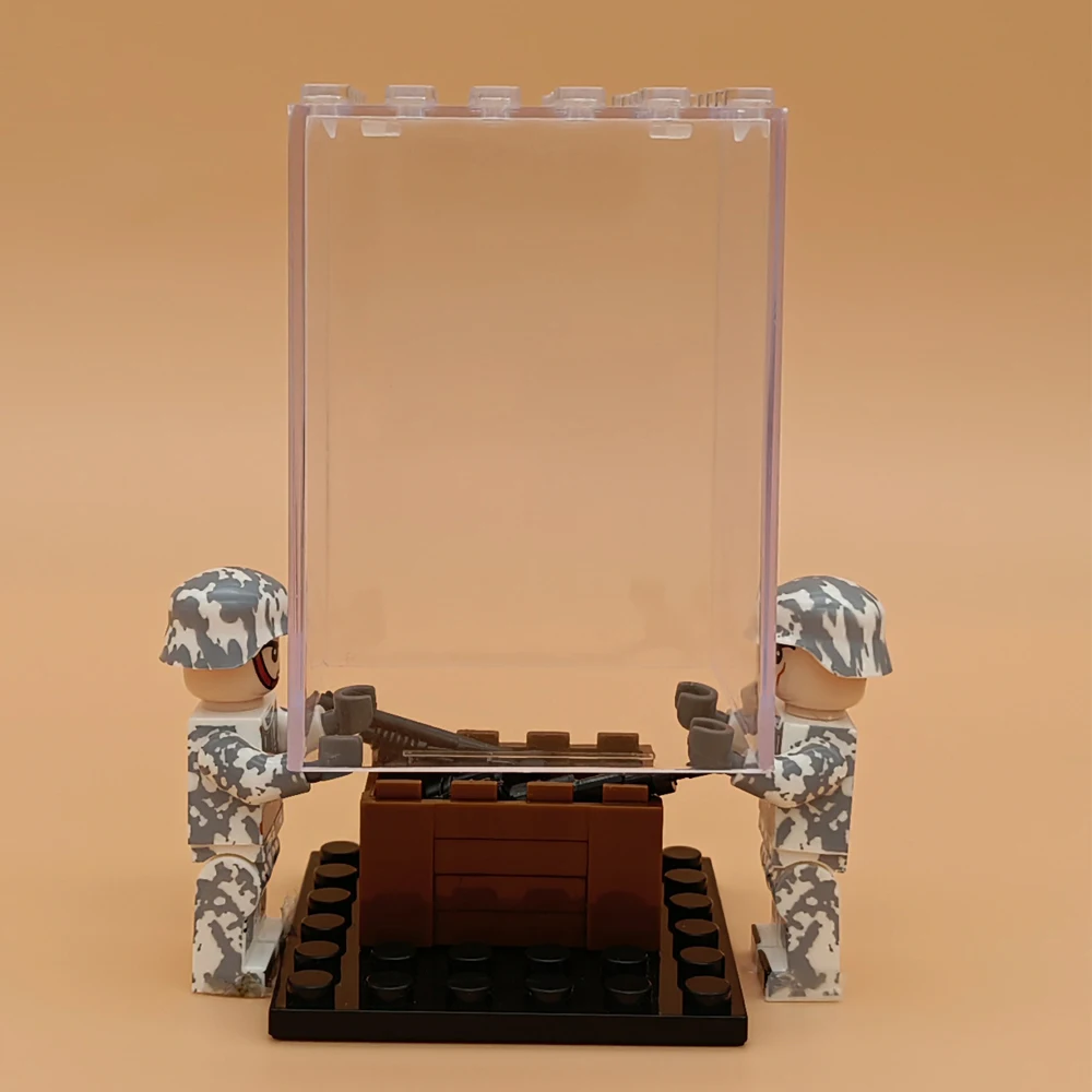 Clear Stackable Plastic Minifigure Display Case Building Block Storage