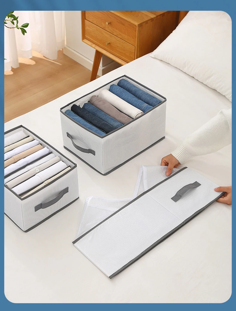 Collapsible Wardrobe Clothes Organizer 7 Grids Drawer Organizers