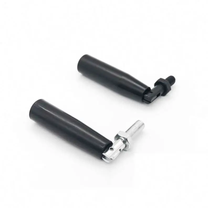 Black Silver Plastic Folding Metal Plastic Mechanical Tool Accessory Control Handle Lever for Industrial Handwheels