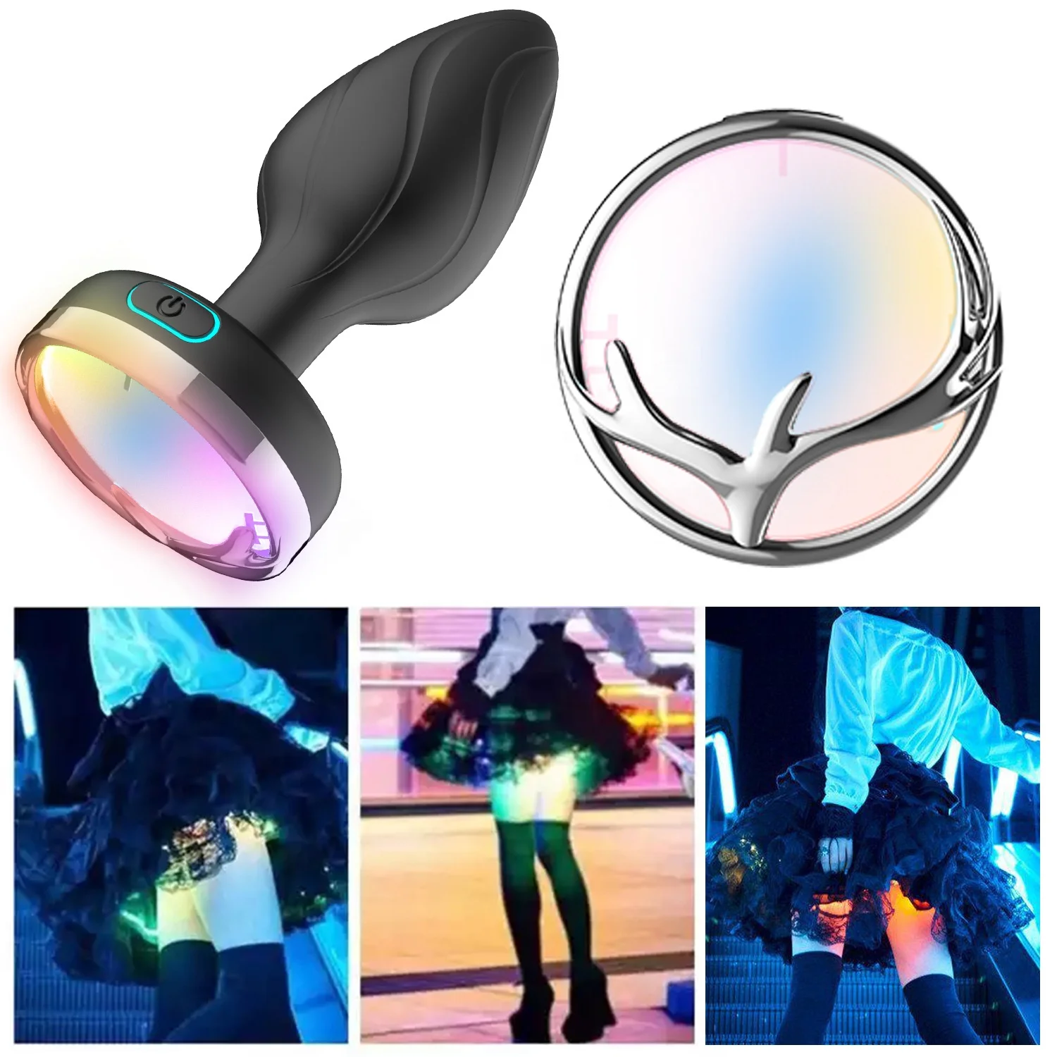 plug anal como usar Fernbedienungsfähiger Farbwechsel Anal-Butt-Plug Sexspielzeug Leuchtender  Analplug für Frauen Mit Licht Prostata-Massagegerät Erwachsenen-Sexspielzeug