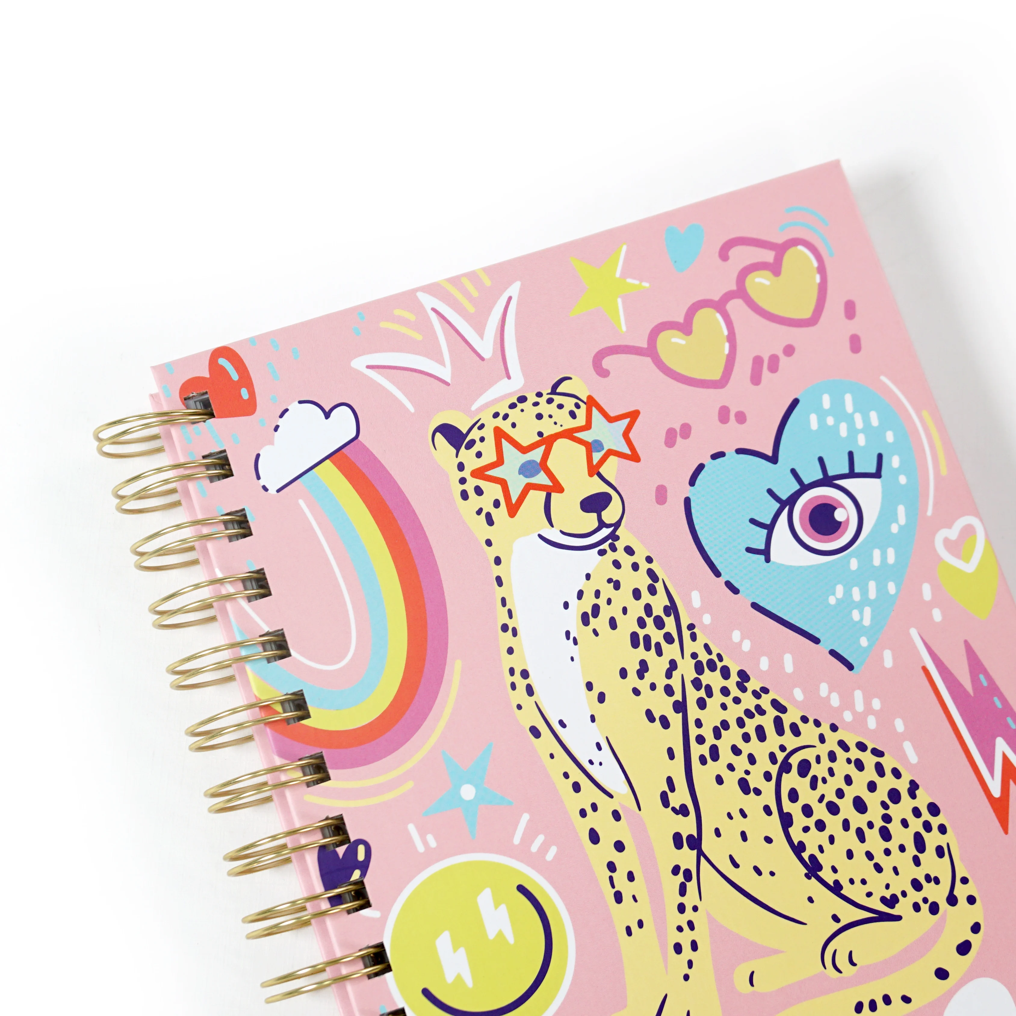 Custom Printing Daily Planner Undated Academic School Goals Student A5 Hard Cover Spiral Notebook Diary Weekly Monthly Paper