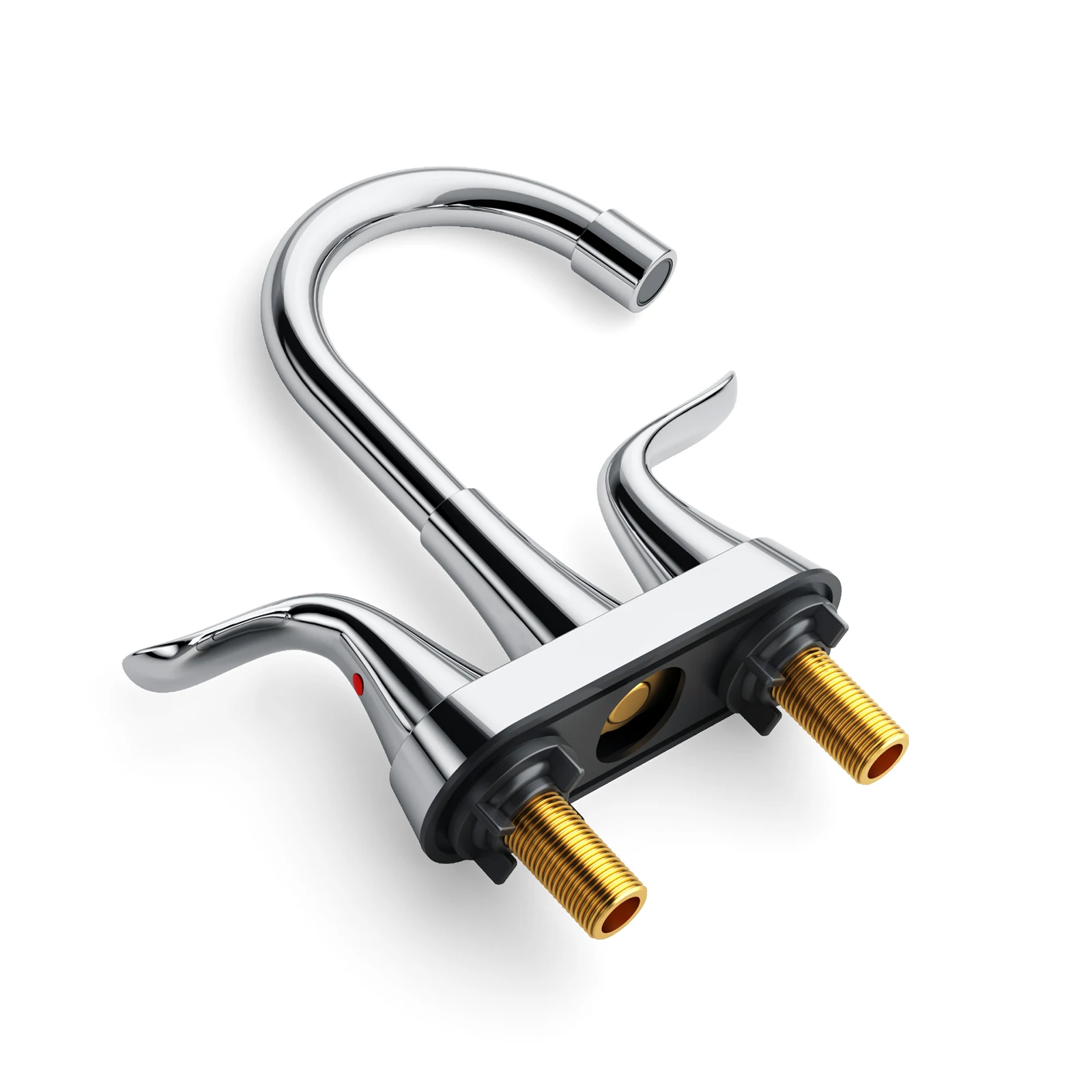 MLP-4012 Llave Para Lavabo Corona 4 Pulgadas Cromada Con Grifo Para