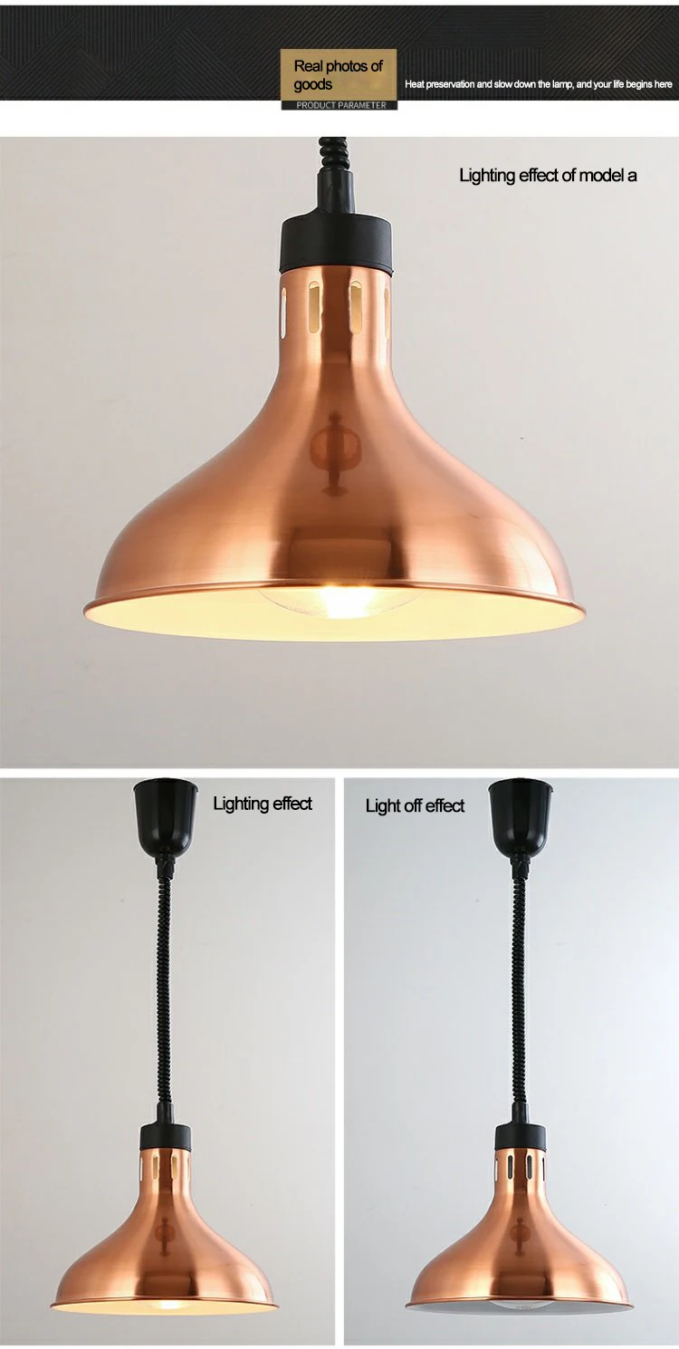 Telescopic Kitchen Equipment Hanging Food Warmer Lamp Electric Heater