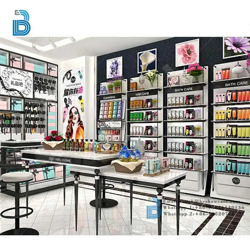 Factory Direct Sale Cosmetic Store Design Small Shop Retail Design Furniture Cosmetic Shop Interior Design