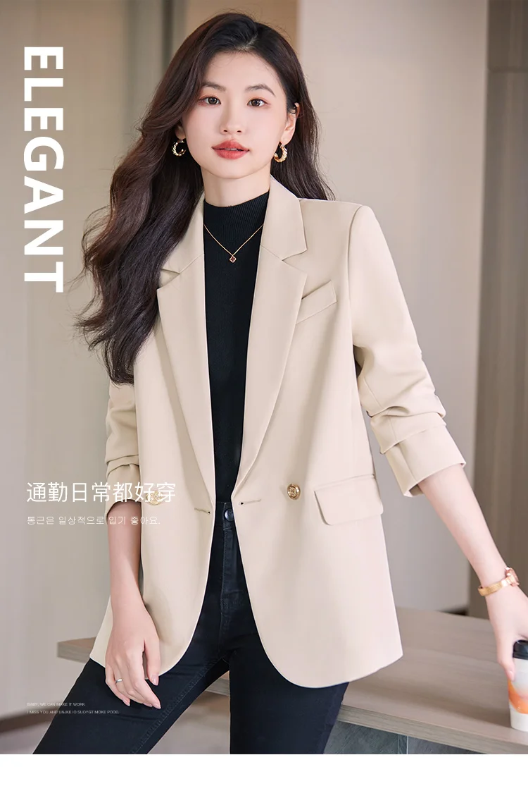 High Quality Female Casual Small Suit Jacket for Spring Commuter Wear Korean Slim Suit New Temperament Women's Suits Blazers