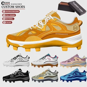 High Quality Wholesale Cricket Sports Shoes Customized Baseball Shoes with Metal Sole for Men Crampons De Baseball Personnalisés