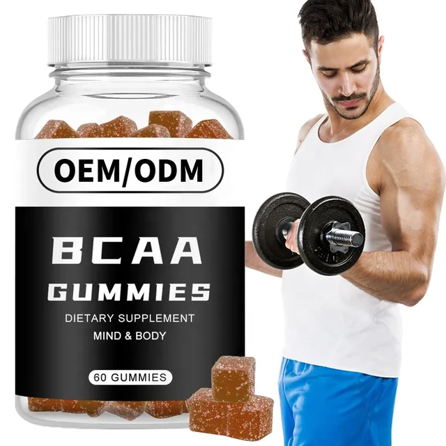 OEM Wholesale Premium BCAA Gummy Dietary Supplement Muscle Growth Workout Energy Boost Vegan Amino Acid Gummies