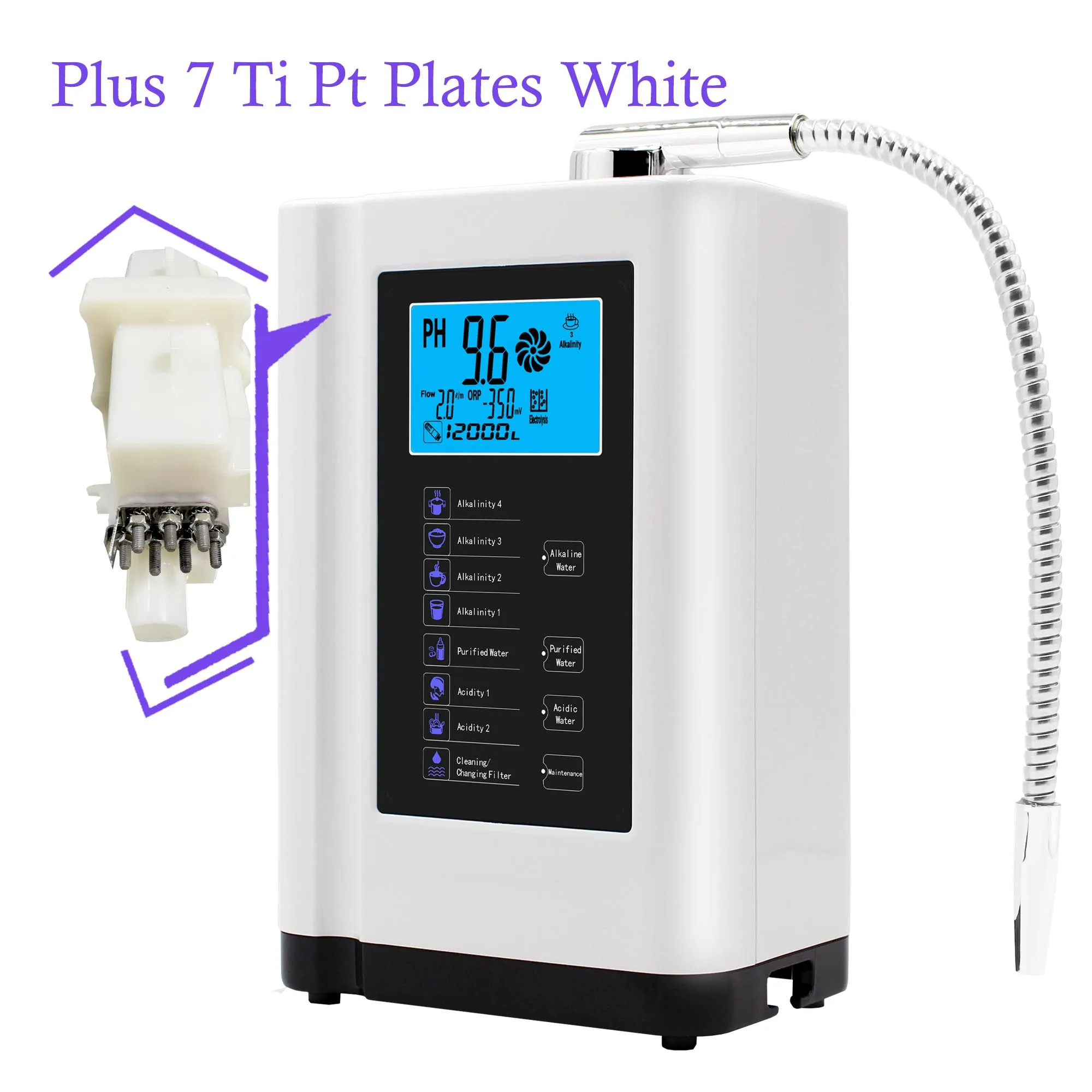 Household Electric Kangen Water Machine Japan Alkaline Water Ionizer  Acid-Base Water Source