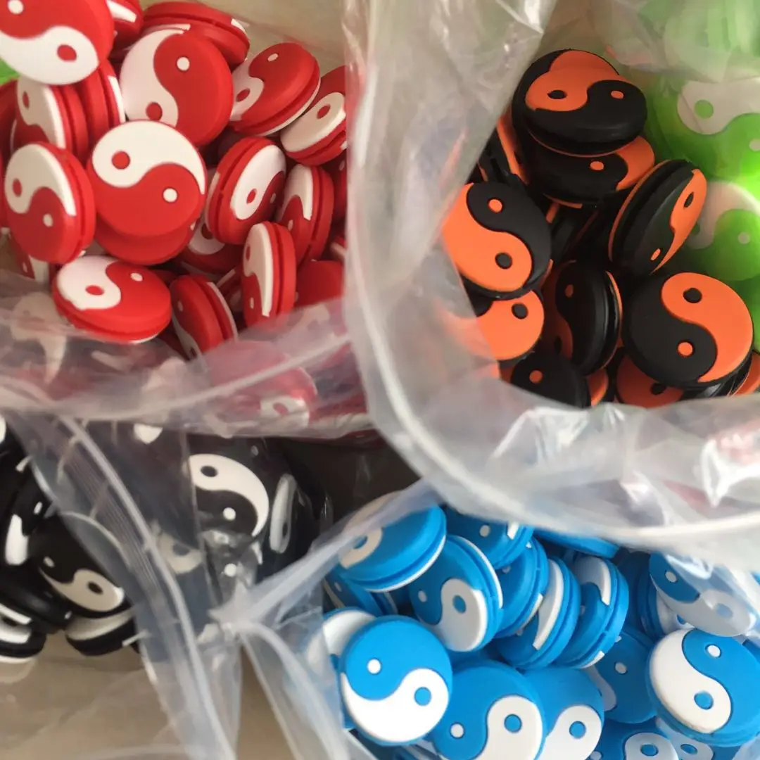 Uniker спортивные Тай Чи Инь Ян Теннисная ракетка гасителя крутильных колебаний силиконовые аксессуары амортизатора подарки изготовленным на заказ логосом