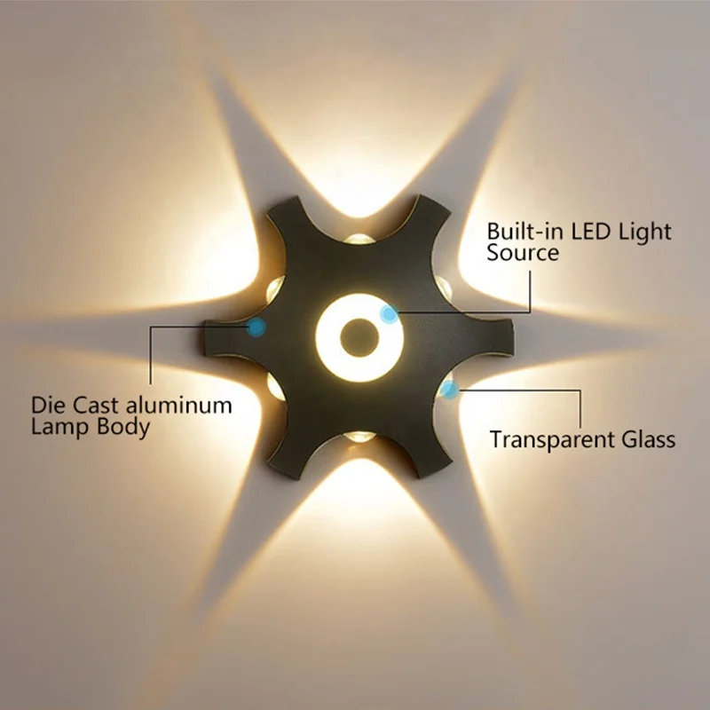 壁ブラケットライト屋外ヴィラガーデン防水シリンダーLEDランプ