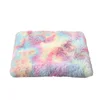 Tie-dye Rainbow - Alfombra de esponja de felpa larga, sin funda extraíble