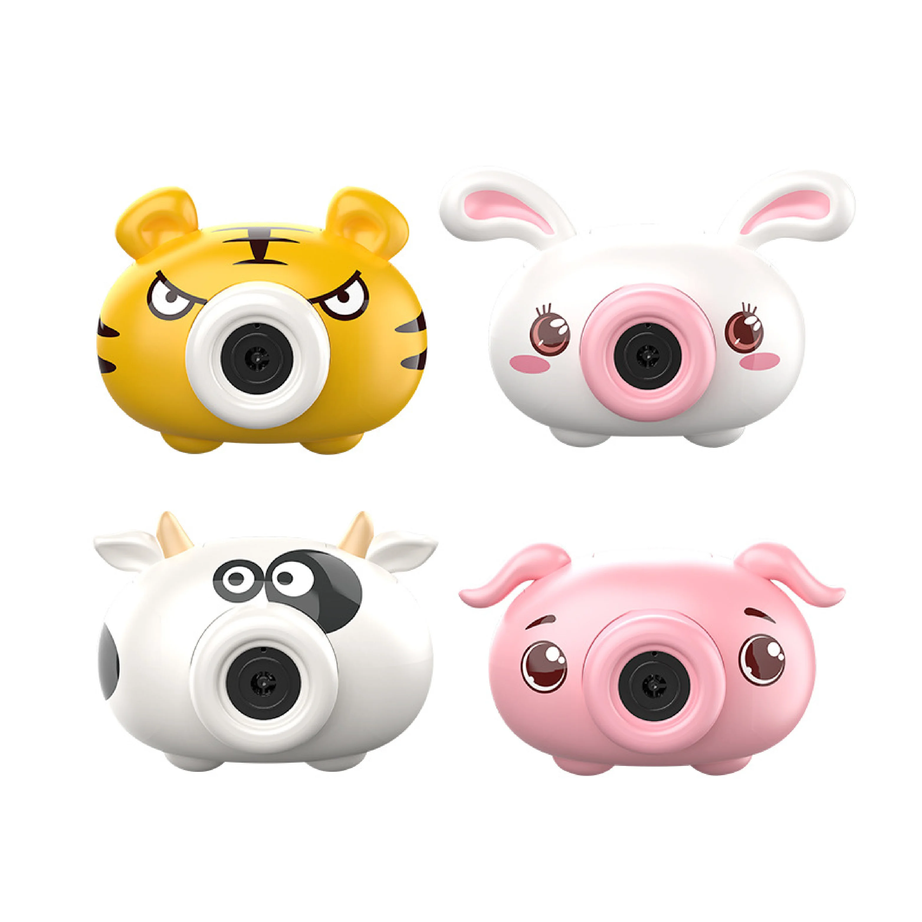 2024 New Product Cow Bubble Camera for Kids With Music and Light Bubble Machine Outdoor Bubble Toys