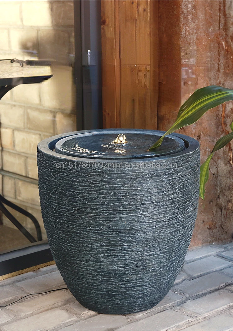 Aisitin Outdoor Water Fountains Solar Power Resin Fountaine Circulating