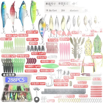 Factory Supply Customizable Fishing Kit Complete Soft Lures Spoon Minnow Frog Popper Crankbait Mixed Fishing Lure Combo Set – Soft Lure – view 5