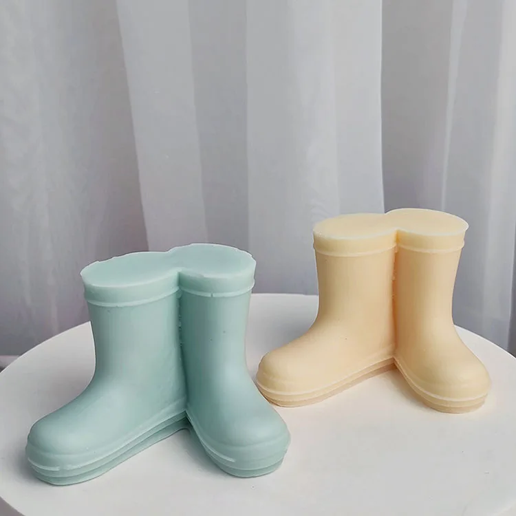 YS Boot Modeling Silicone Candle Mold Gypsum Ornaments Desktop Decorations Casting Mould DIY Aromatherapy Candle Making Tool
