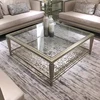 Light luxury silver steel glass-80cm