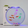 Acquario con meduse a luce LED