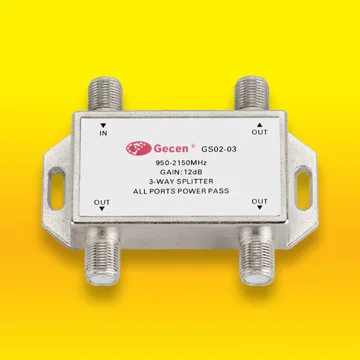 GECEN 950-2150MHz衛星テレビSATV3ウェイアンプスプリッターGS02