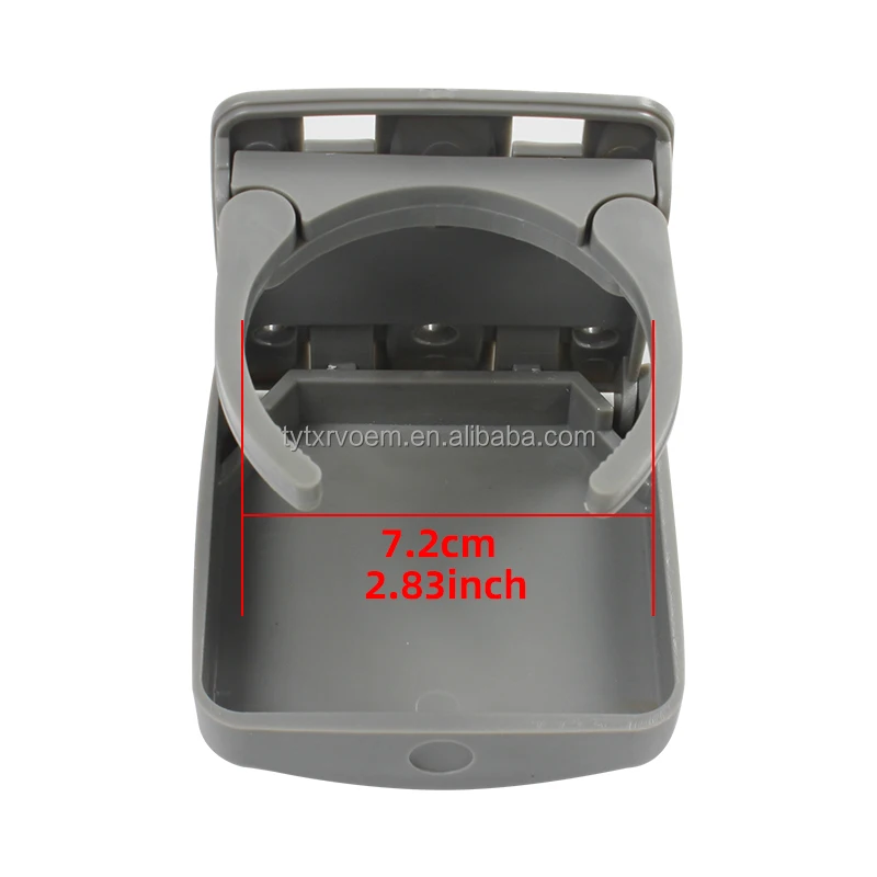 Grey Universal Adjustable Folding Cup Holder Coffee Drink Bottle Stand Mount For Marine Rv Car