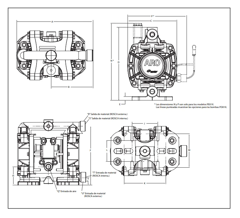 Pneumatic Diaphragm pump PP shell+Santoprene Diaphragm PD01P supplier