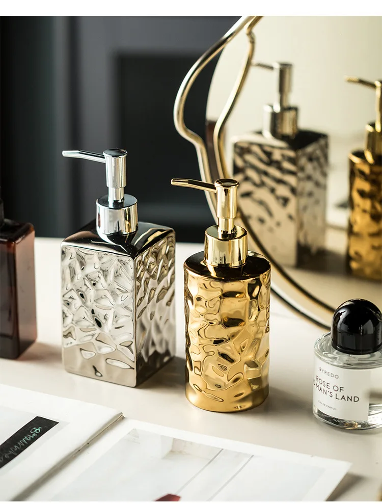 product elegant ceramic dispensers for hotels  clubs   press bottles for shampoo body wash hand soap  conditioner-6