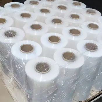 Shrink Wrapping Lldpe Packaging Shrink Film Roll for Packing Wrap Roll Polyethylene Clear Stretch Film Plastic Transparent