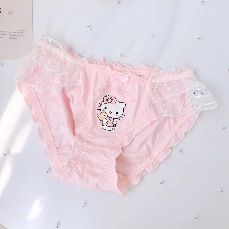 Kt Sanrio Anime Kawaii Underwear Cute Cartoon New Sweet Girl Bra ...