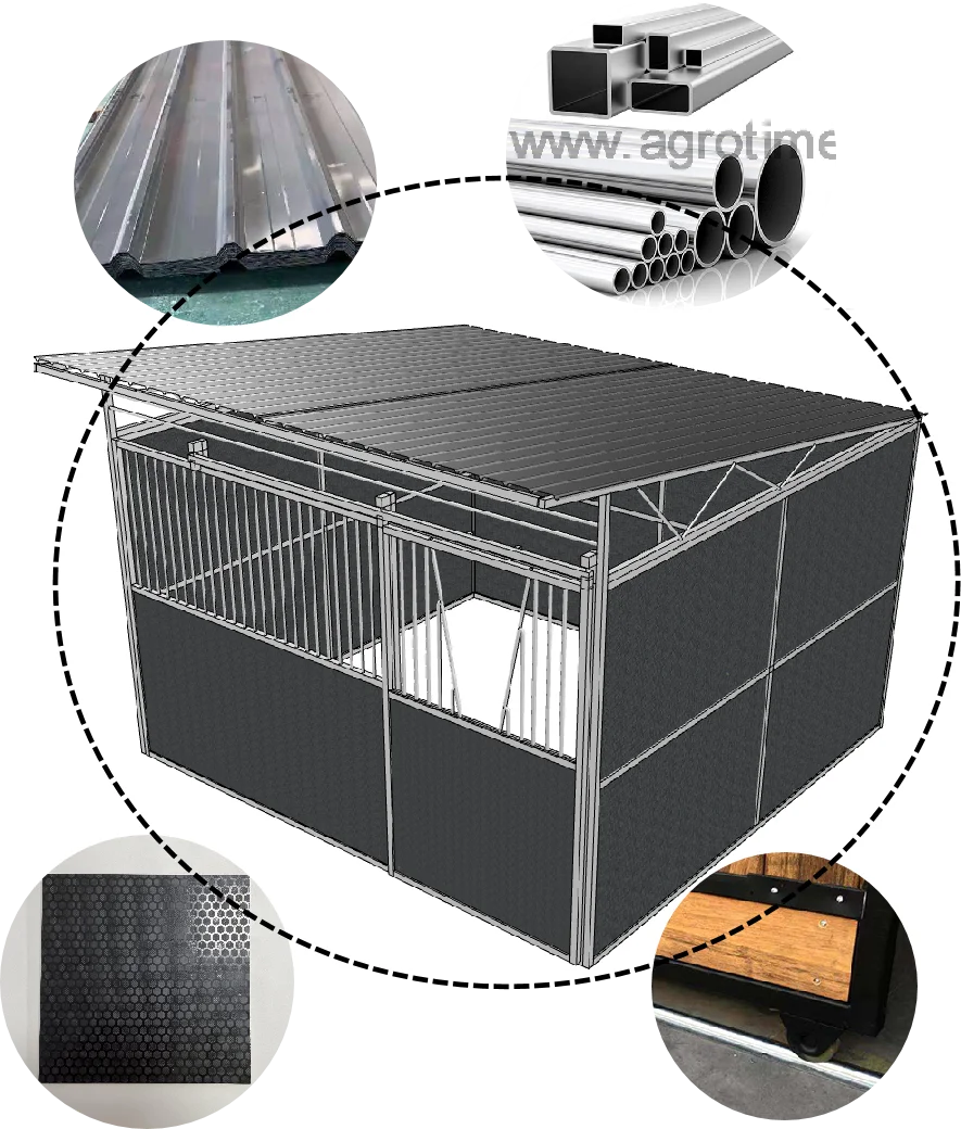 Horse Stall Prefab Horse Barn Safe And Strong Horse Stable Metal Stall