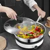 Wok para freír con tapa de vidrio