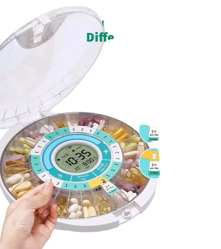 Интеллектуальная Электронная Медицинская коробка упаковочная портативный многофункциональный будильник для пожилых людей